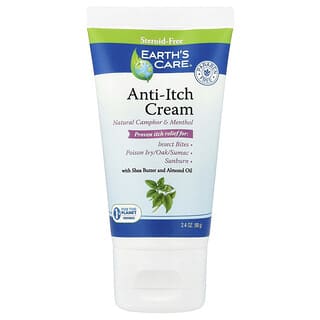 Earth's Care, Creme Anti-Comichão, com Manteiga de Karité e Óleo de Amêndoa, 68 g