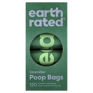 Earth Rated, Sacchetti di cacca di cane, lavanda, 120 sacchetti