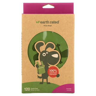 Earth Rated, Dog Poop Bags, Lavender, 120 Handle Bags