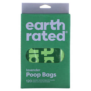 Earth Rated, Dog Poop Bags With Handle, Lavender, 120 Handle Bags