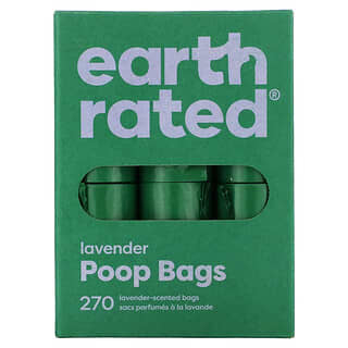 Earth Rated, Sacos de lixo para cães, lavanda, 270 sacos