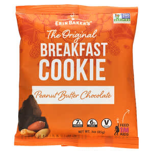 Erin Baker's, The Original Breakfast Cookie, Chocolat au beurre de cacahuète, 85 g'