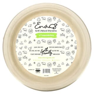 Earth's Natural Alternative, биоразлагаемые тарелки 25,4 см (10 дюймов), 50 штук в упаковке
