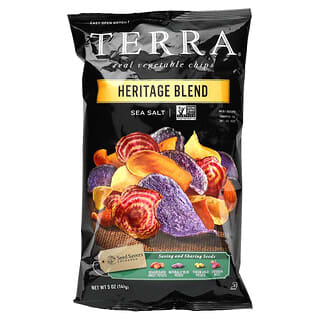 Terra, Chips de vegetales reales, Mezcla Heritage, Sal marina`` 141 g (5 oz)