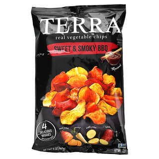 Terra, настоящие овощные чипсы, сладкие и с дымком для барбекю, 141 г (5 унций)