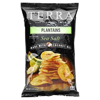 Terra, настоящие овощные чипсы, подорожник, с морской солью, 141 г (5 унций)
