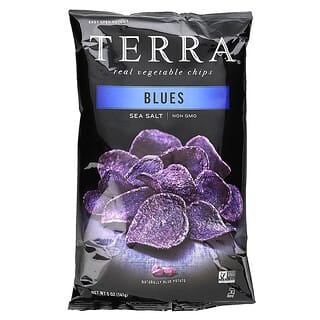 Terra, настоящие овощные чипсы, голубика, морская соль, 141 г (5 унций)