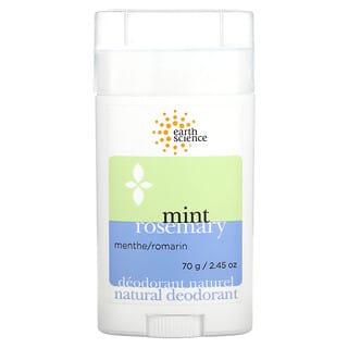 Earth Science, Desodorante natural, Menta y romero`` 70 g (2,45 oz)