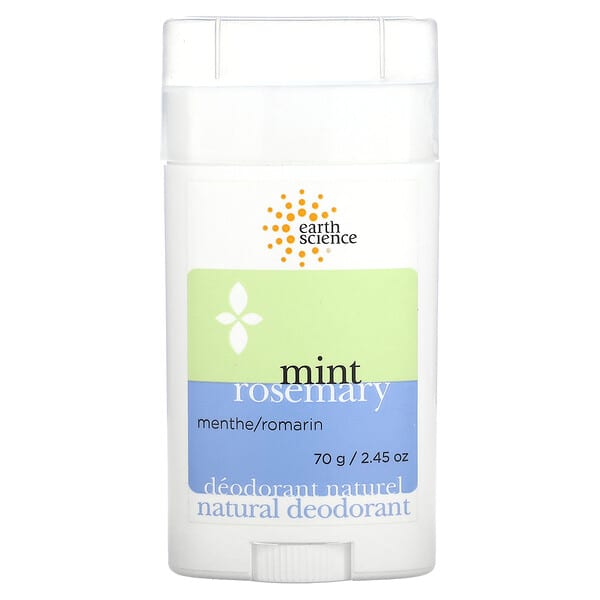 Earth Science, Natural Deodorant, Mint Rosemary, 2.45 oz (70 g)