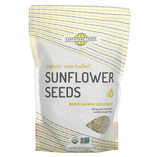 Earthtone Foods, Rohe geschälte Bio-Sonnenblumenkerne, 453 g (16 oz.)