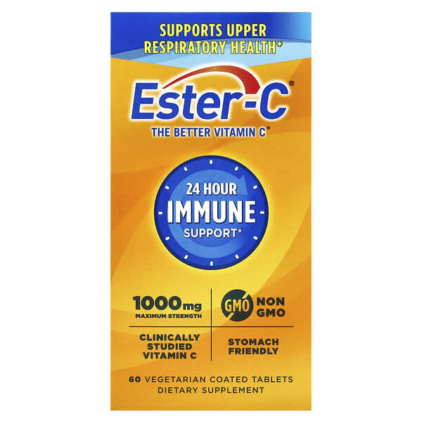 EsterC, 24시간 면역력 지원, 1,000mg, 베지 코팅정 60정