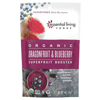 Essential Living Foods, Suplemento potenciador de superfrutas con pitahaya y arándanos azules orgánicos, 113 g (4 oz)