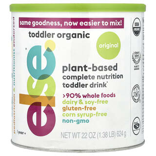 Else, Plant-Based Complete Nutrition Toddler Drink, Pflanzliches Komplettnahrungsgetränk für Kleinkinder, Original, ab 1 Jahr, 624 g (22 oz.)