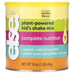 Else, Mélange à boire pour enfants à base de plantes, Nutrition complète, Vanille, 454 g