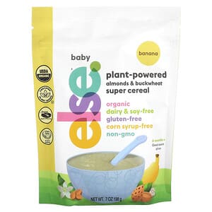 Else, Baby, Plant-Powered Almonds & Buckwheat Super Cereal, 6+ Months, Banana, 7 oz (198 g)'