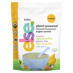 Else, Baby, Plant-Powered Almonds & Buckwheat Super Cereal, 6+ Months, Mango, 7 oz (198 g)
