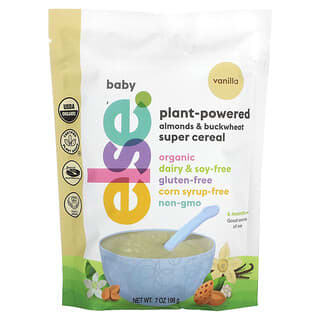 Else, 嬰兒，植物動力杏仁和蕎麥超級穀物，6 個月以上，香草味，7 盎司（198 克）