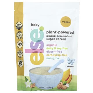 Else, Bebés, Supercereal de origen vegetal con almendras y alforfón, 6 meses en adelante, Mango, 198 g (7 oz)