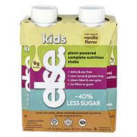 Else, Kids, Plant-Powered Complete Nutrition Shake, Vanilla, 4 Cartons, 8 fl oz (256 ml) Each