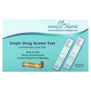 Easy@Home, Скрининговый тест на один наркотик, анализ мочи на каннабиноиды, 15 тестов