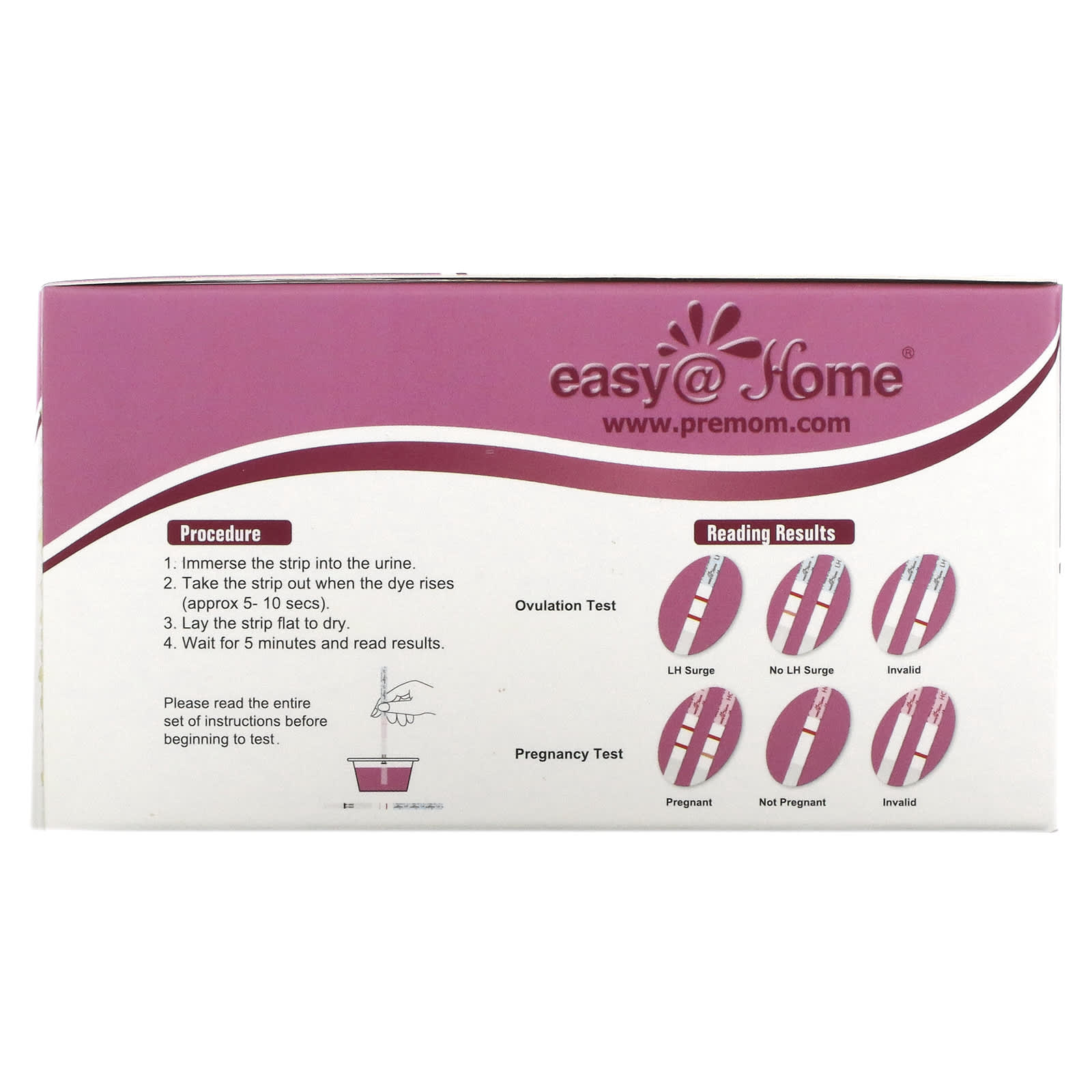 Easy Home Ovulation Test Kit 50 LH Tests 20 HCG Tests   15 