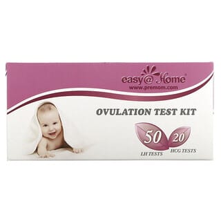 Easy@Home, Kit de prueba de ovulación, 50 pruebas de LH, 20 pruebas de HCG