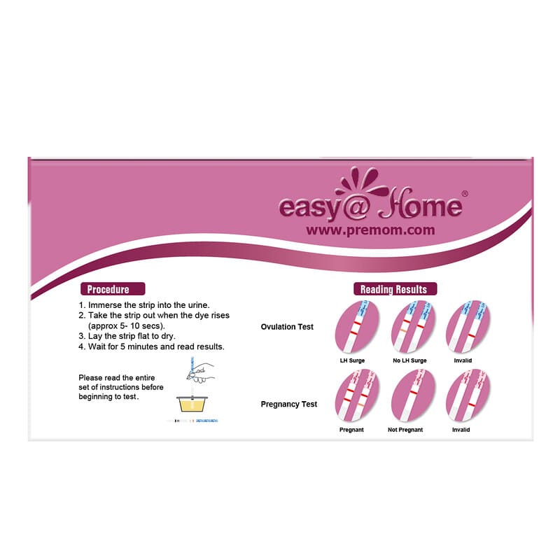 20 Ovulation LH OPKs + 10 Pregnancy HCG Tests - Easy@Home - Free Postage