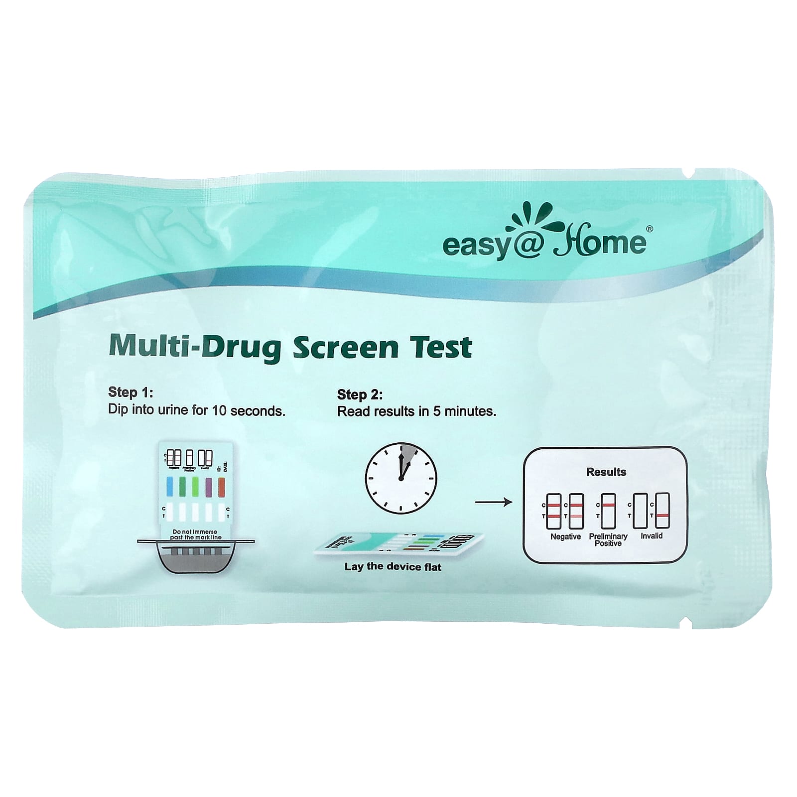 Easy Home Multi Drug Screen Test 5 Tests   10 