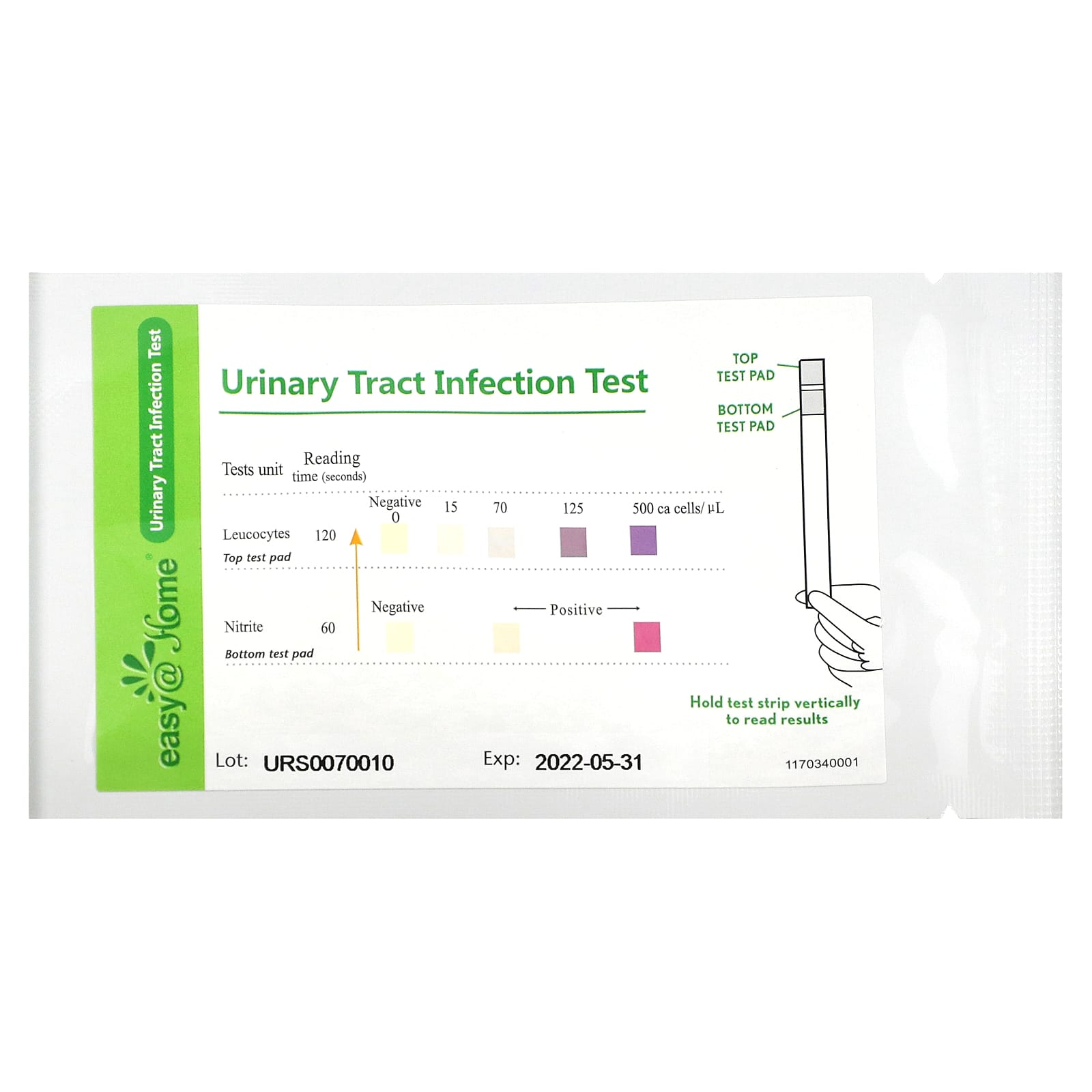 Easy@Home, Urinary Tract Infection Test, 10 Individually Wrapped Tests