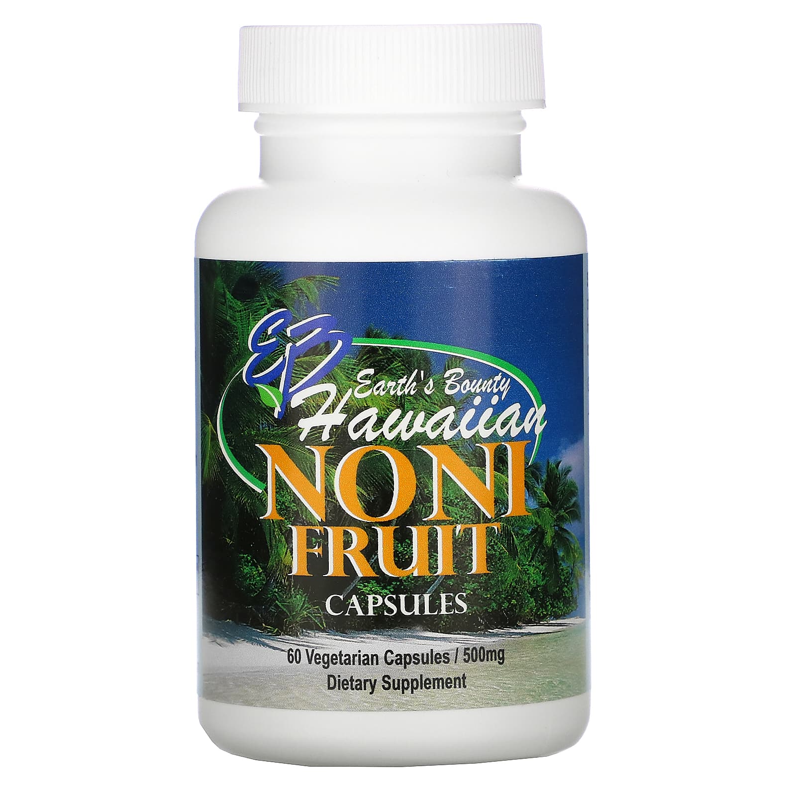 Earth's Bounty ( Matrix Health ), Noni Fruit, Hawaiano, 500 mg, 60 cápsulas  vegetales