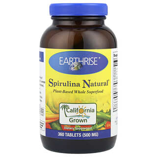 Earthrise, Spirulina Natural, 500 mg, 360 Tablet