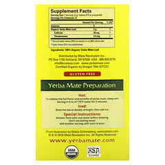 EcoTeas, Yerba Mate, Unsmoked, Green Energy, 24 Tea Bags, 1.7 oz (48 g)