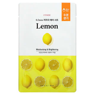 Etude, Lemon Beauty Mask, 1 Mask, 0.67 fl oz (20 ml)