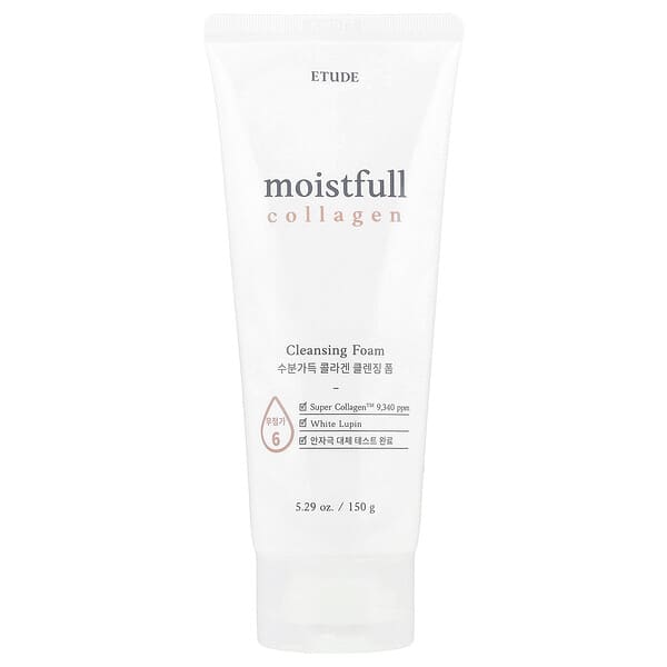 ETUDE, Moistfull 콜라겐, 클렌징 폼, 150g(5.29oz)