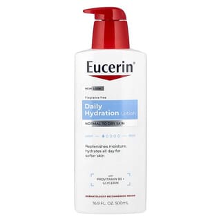 Eucerin, 日常保濕，乳液，無香，16.9 液量盎司（500 毫升）