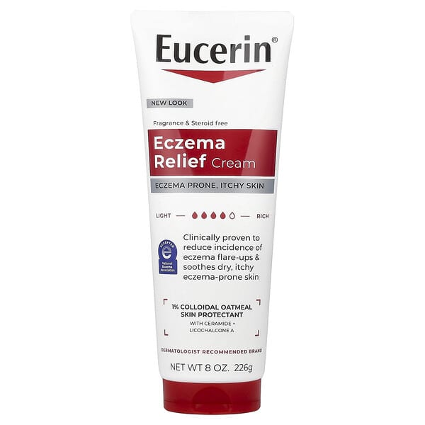 Eucerin, Eczema Relief Cream, Fragrance Free, 8 oz (226 g)