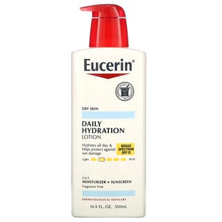 Eucerin, Loção de Hidratação Diária, FPS 15, Sem Perfume, 500 ml (16,9 fl oz)