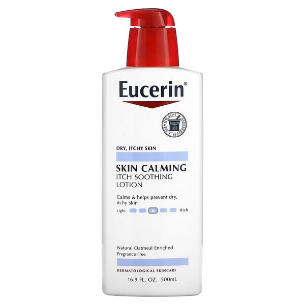 Eucerin, 皮膚舒緩乳液，無香，16.9 液量盎司（500 毫升）