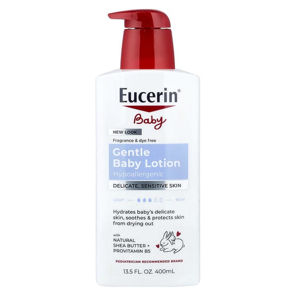 Eucerin, 베이비 로션, 연약한 피부 및 민감성 피부, 향료 무함유, 400ml(13.5fl oz)