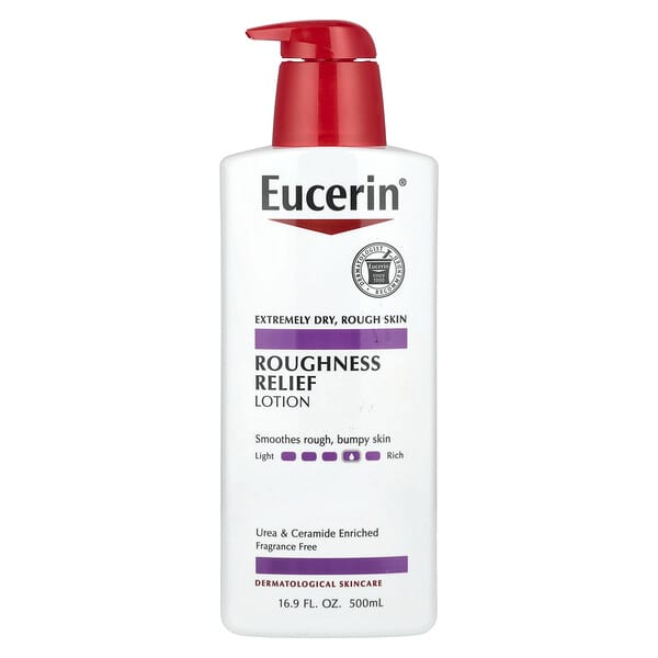 Eucerin, Roughness Relief Lotion, Fragrance Free, 16.9 fl oz (500 ml)