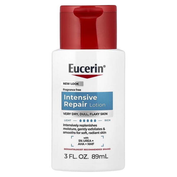 Eucerin, 深層修復乳液，無香，3 液量盎司（89 毫升）