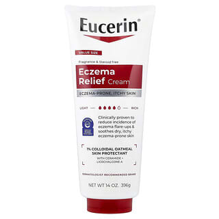 Eucerin, Crema para aliviar el eczema, Sin fragancia, 396 g (14 oz)