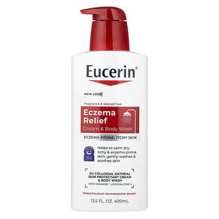 Eucerin, Alívio de Eczema, Creme para Lavar o Corpo, 400 ml (13,5 fl oz)