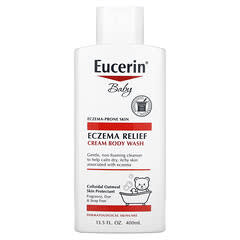 Eucerin, Gel de ducha cremoso para aliviar el eczema para bebés, 400 ml (13,5 oz. líq.)