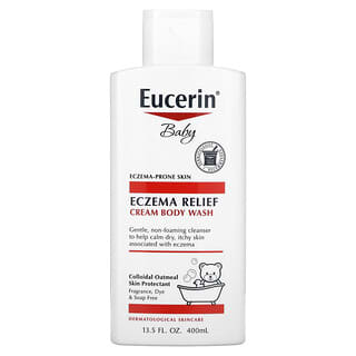 Eucerin, Gel de ducha cremoso para aliviar el eczema para bebés, 400 ml (13,5 oz. líq.)