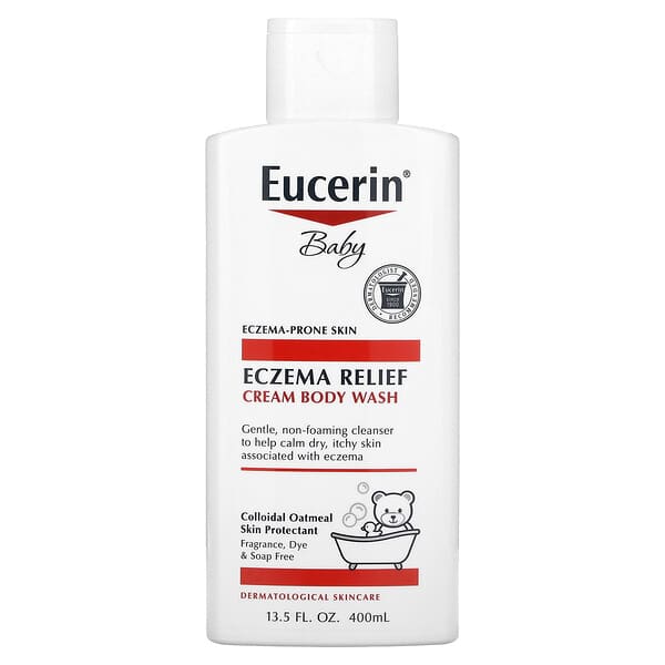 Eucerin, 嬰幼兒專用濕疹舒緩沐浴露，13.5 液量盎司（400 毫升）