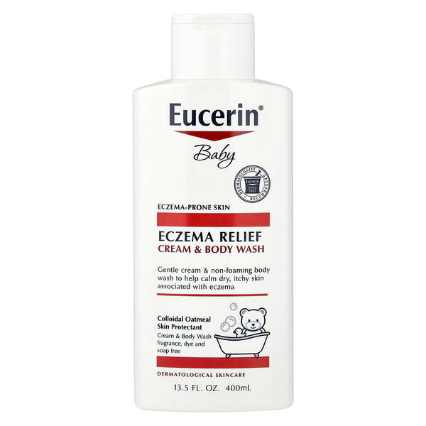 Eucerin, 嬰幼兒專用濕疹舒緩沐浴露，13.5 液量盎司（400 毫升）