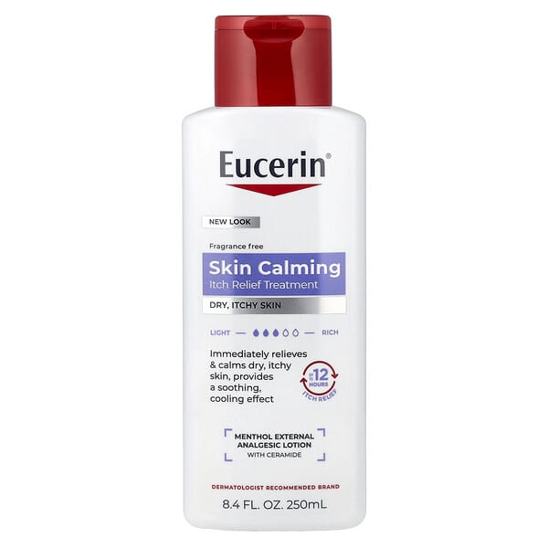 Eucerin, 가려움 완화 트리트먼트, 피부 진정, 향료 무함유, 250ml(8.4fl oz)