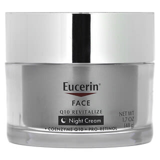 Eucerin, 面部，Q10 煥活，晚霜，無香，1.7 液量盎司（48 克）