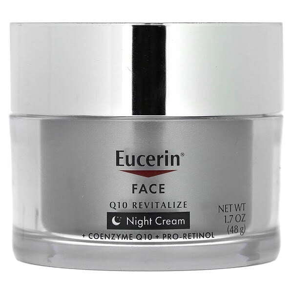Eucerin, Face, Q10 Revitalize, Night Cream, Fragrance Free, 1.7 fl oz (48 g)